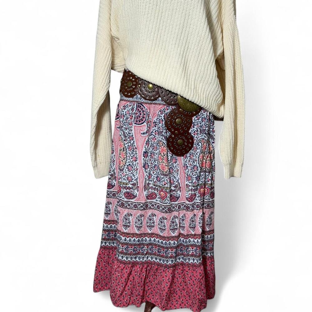 Boho cottage maxi skirt